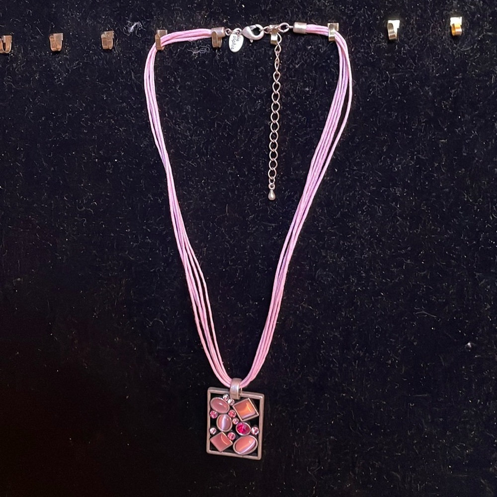 Lia Sophia Retired Pink Necklace